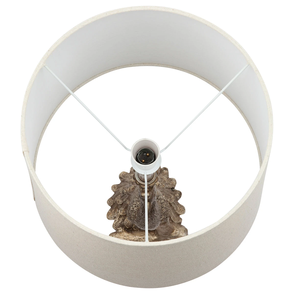 Peacock Table Lamp - Champagne Gold - Image 4