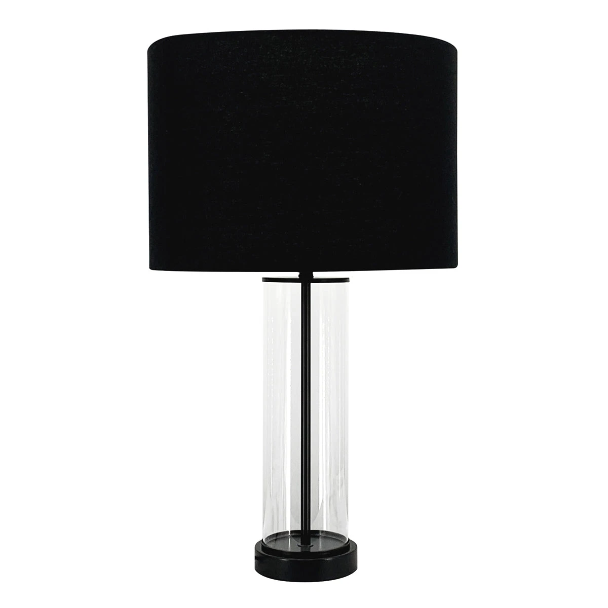 East Side Table Lamp - Black With Black Shade