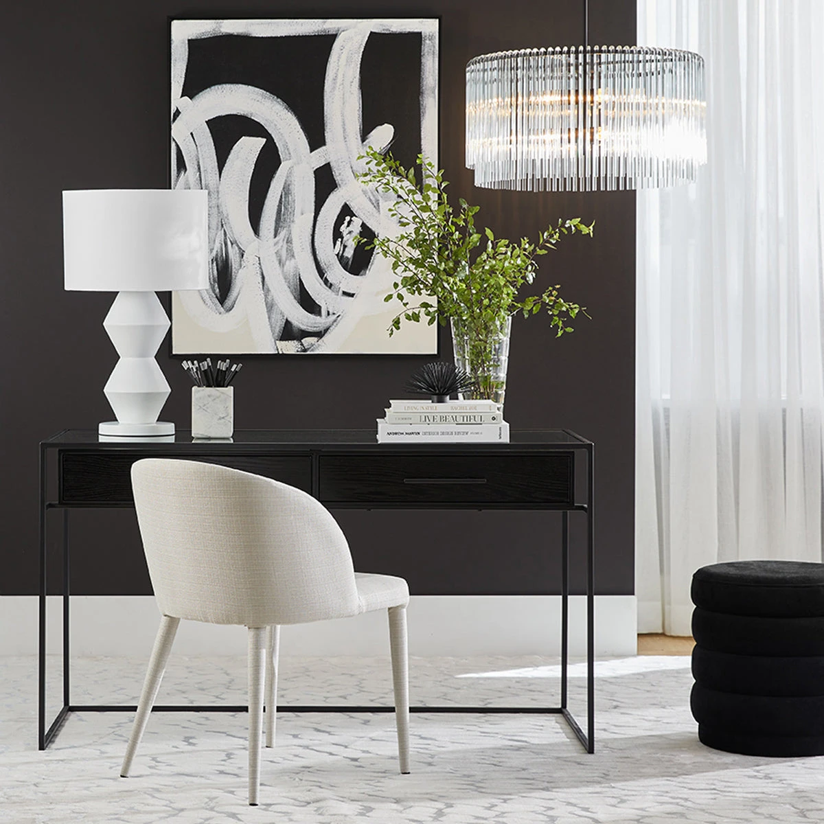 Abstract Table Lamp - White 4 Abstract Table Lamp - White - Image 4