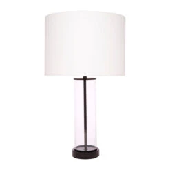 East Side Table Lamp - Black With White Shade