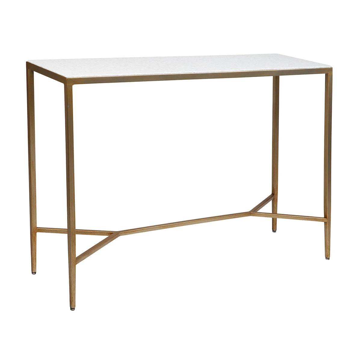 Chloe Stone Console Table - Large Antique Gold - Image 2