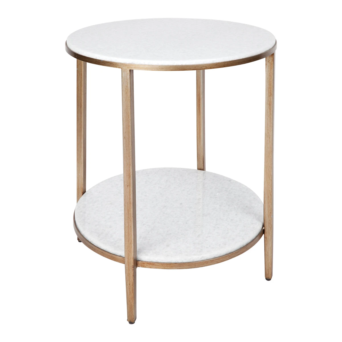 Chloe Stone Side Table - Antique Gold - Image 2