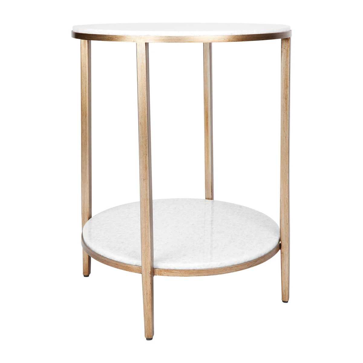 Chloe Stone Side Table - Antique Gold - Image 3