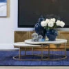 Chloe Stone Nesting Coffee Tables - Antique Gold