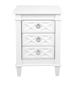 Plantation Bedside Table - Small White