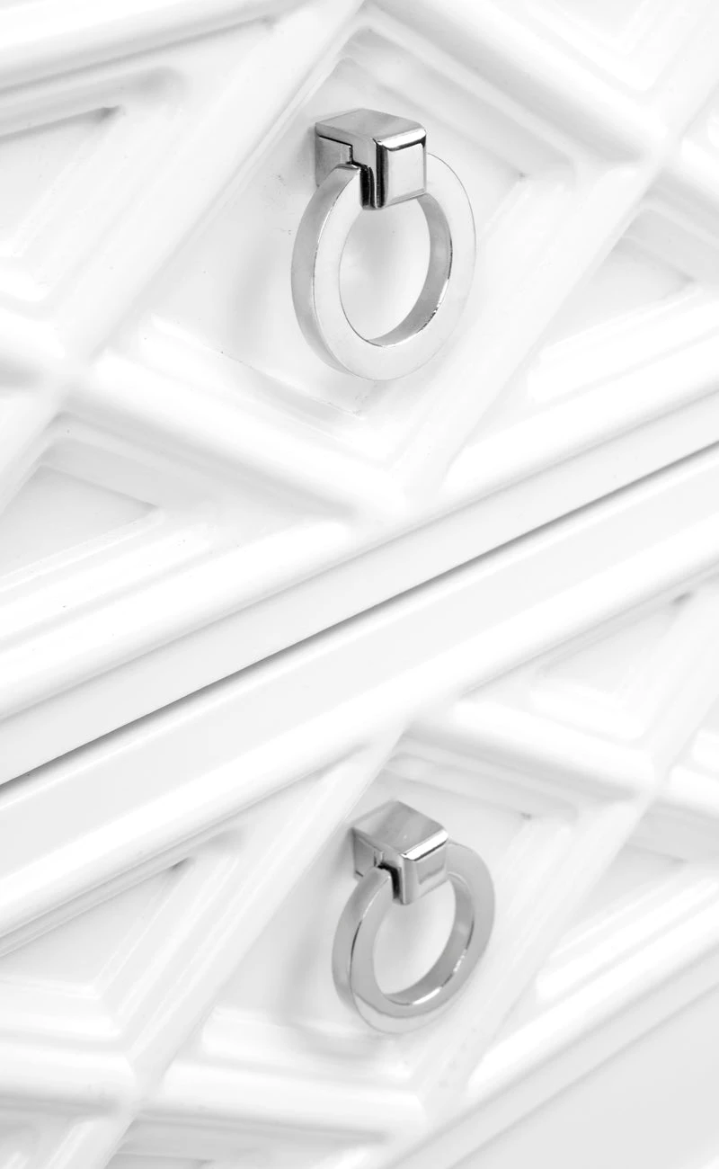 Plantation Bedside Table - Small White - Image 5