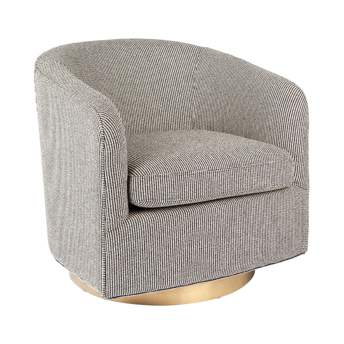 Belvedere Swivel Arm Chair - Black