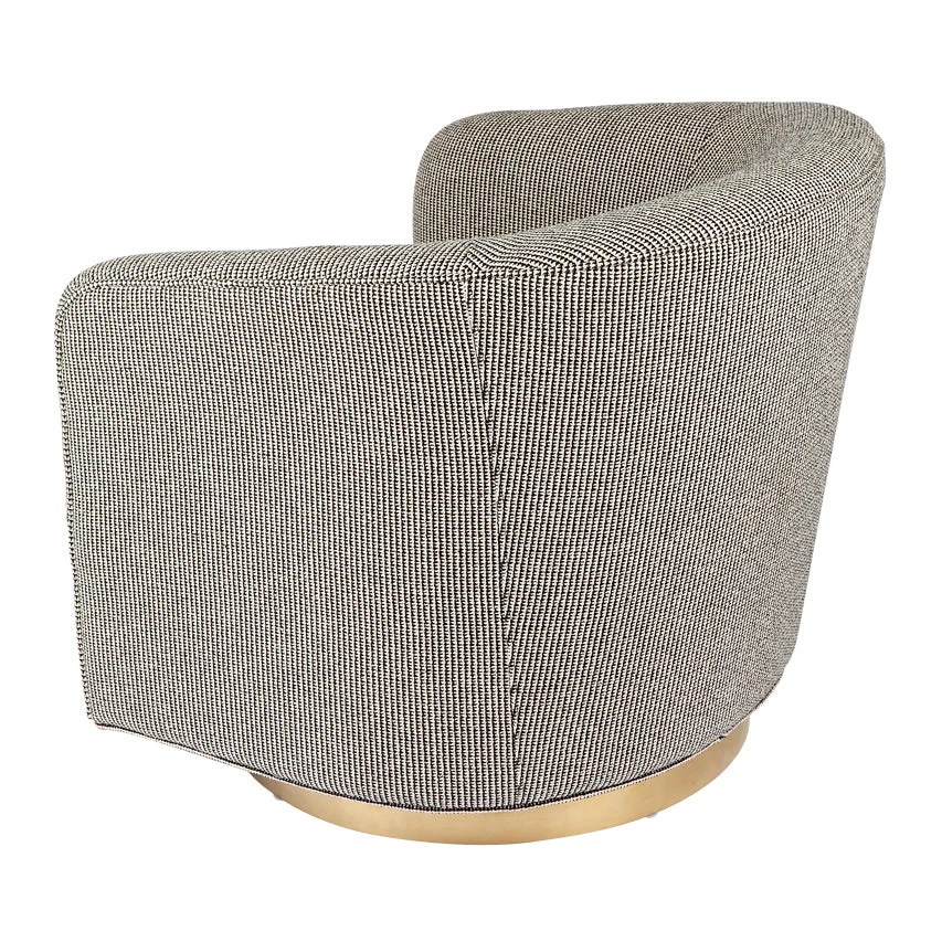 Belvedere Swivel Arm Chair - Black - Image 6