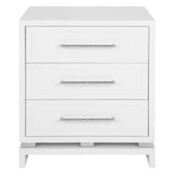 Pearl Bedside Table - Large White