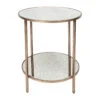 Cocktail Mirrored Side Table - Antique Gold