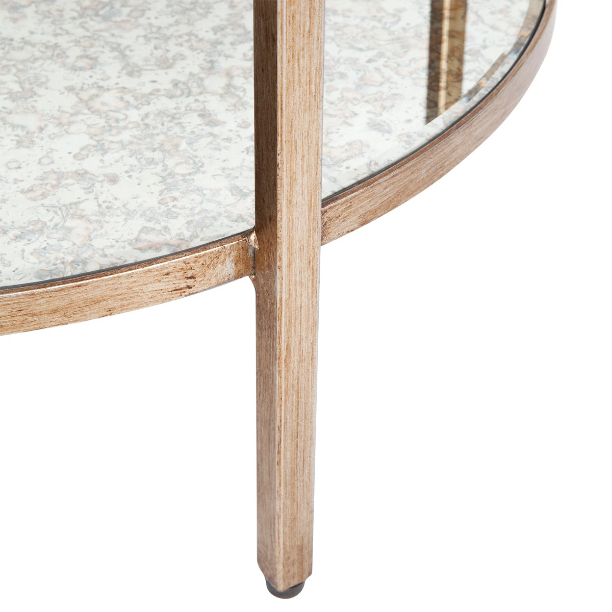 Cocktail Mirrored Side Table - Antique Gold - Image 6
