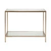 Cocktail Mirrored Console Table - Small Antique Gold