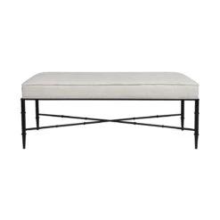 Hacienda Bench Ottoman - Natural Linen
