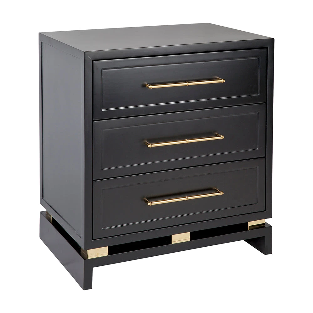 Pearl Bedside Table - Large Black - Image 2