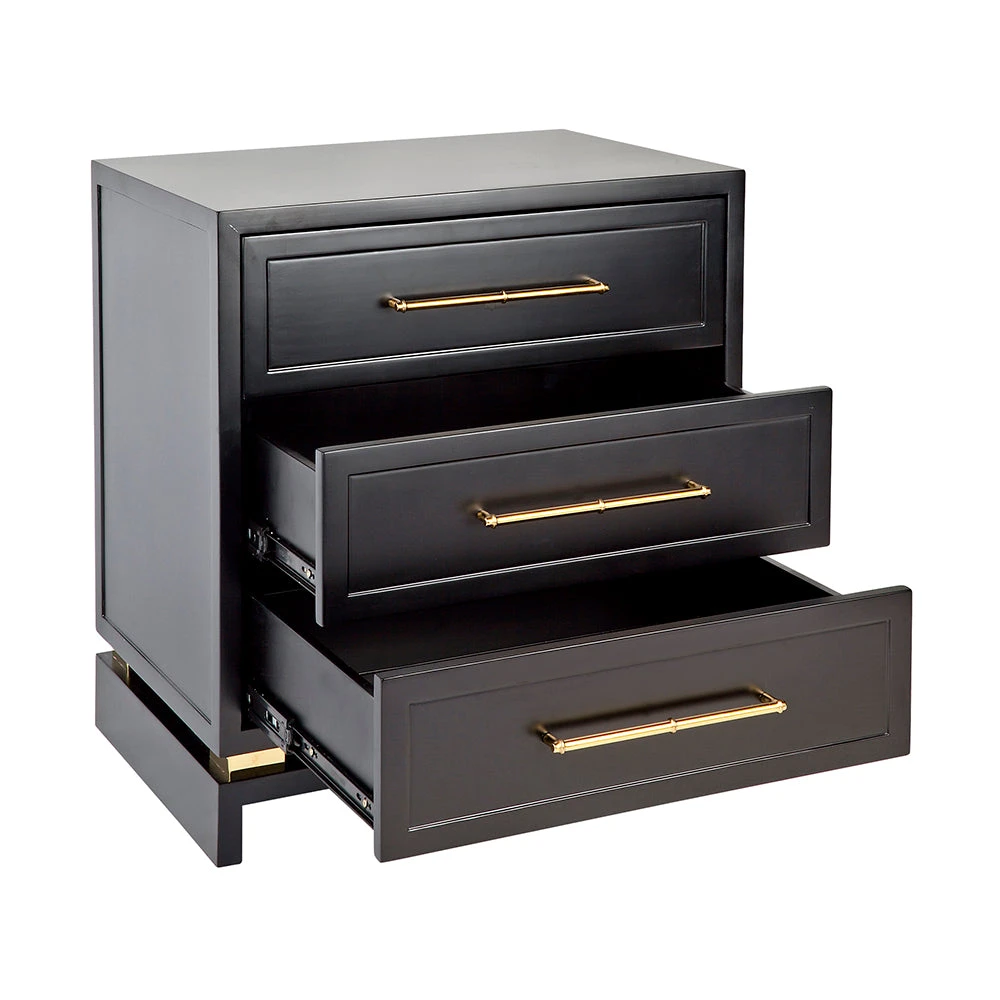 Pearl Bedside Table - Large Black - Image 3