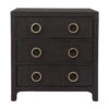 Astley Upholstered Bedside Table - Charcoal