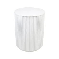 Nomad Round Side Table - White