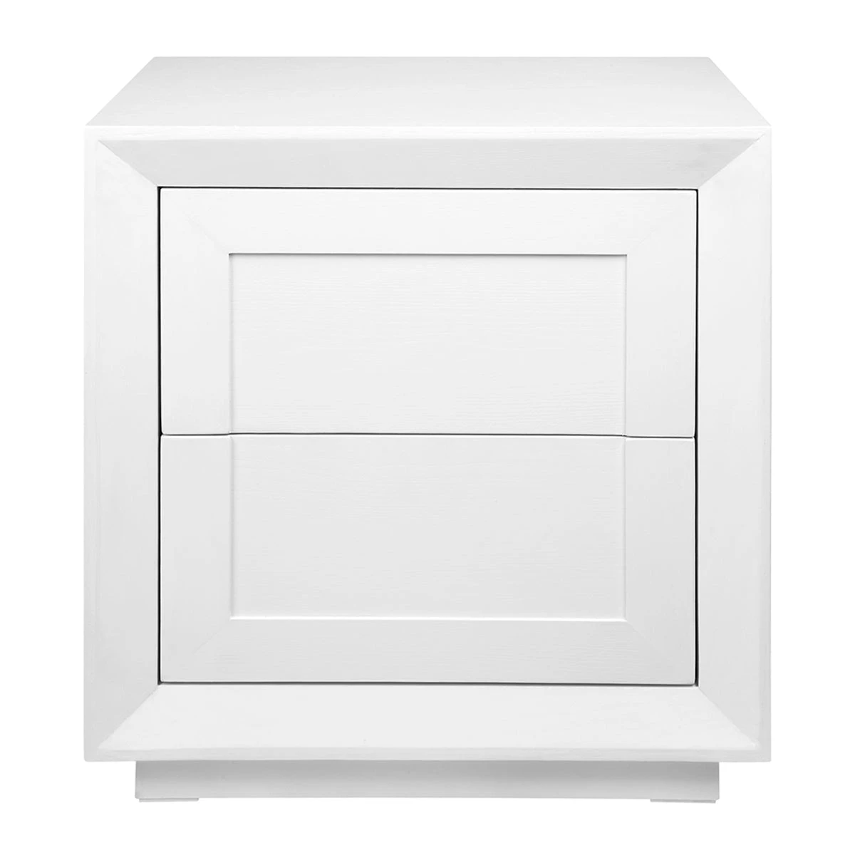 Balmain Oak Tall Bedside Table - White