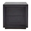 Balmain Oak Tall Bedside Table - Black