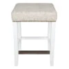 Canyon White Kitchen Stool - Natural Linen