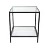 Cocktail Glass Square Side Table - Black