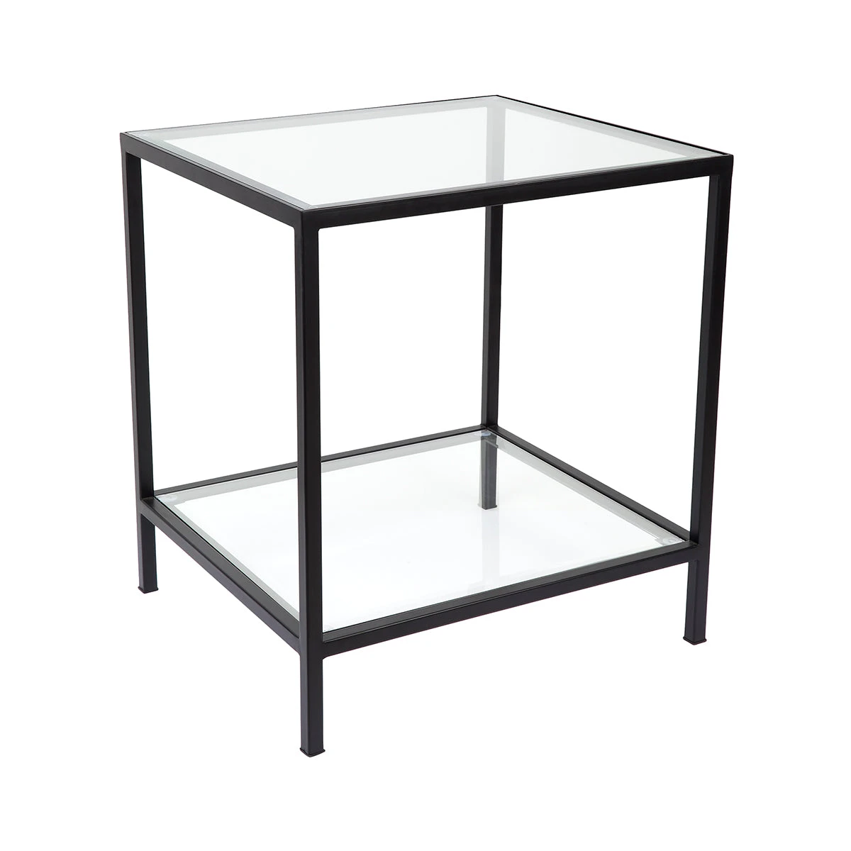 Cocktail Glass Square Side Table - Black - Image 2