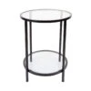Cocktail Glass Round Side Table - Black