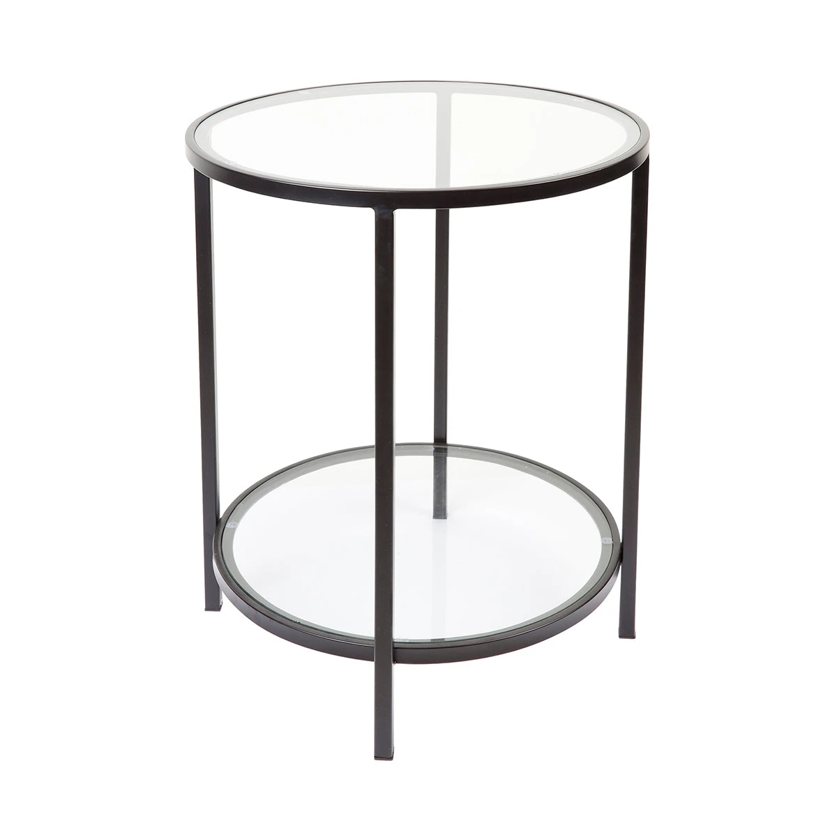 Cocktail Glass Round Side Table - Black - Image 2