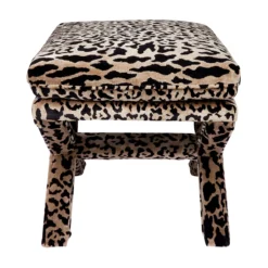 Candace Stool - Leopard Chenille -Furniture Lighting Deals Store 32450 5