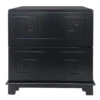 Greek Key Bedside Table - Black