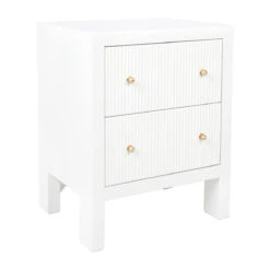 Ariana Bedside Table - Small White