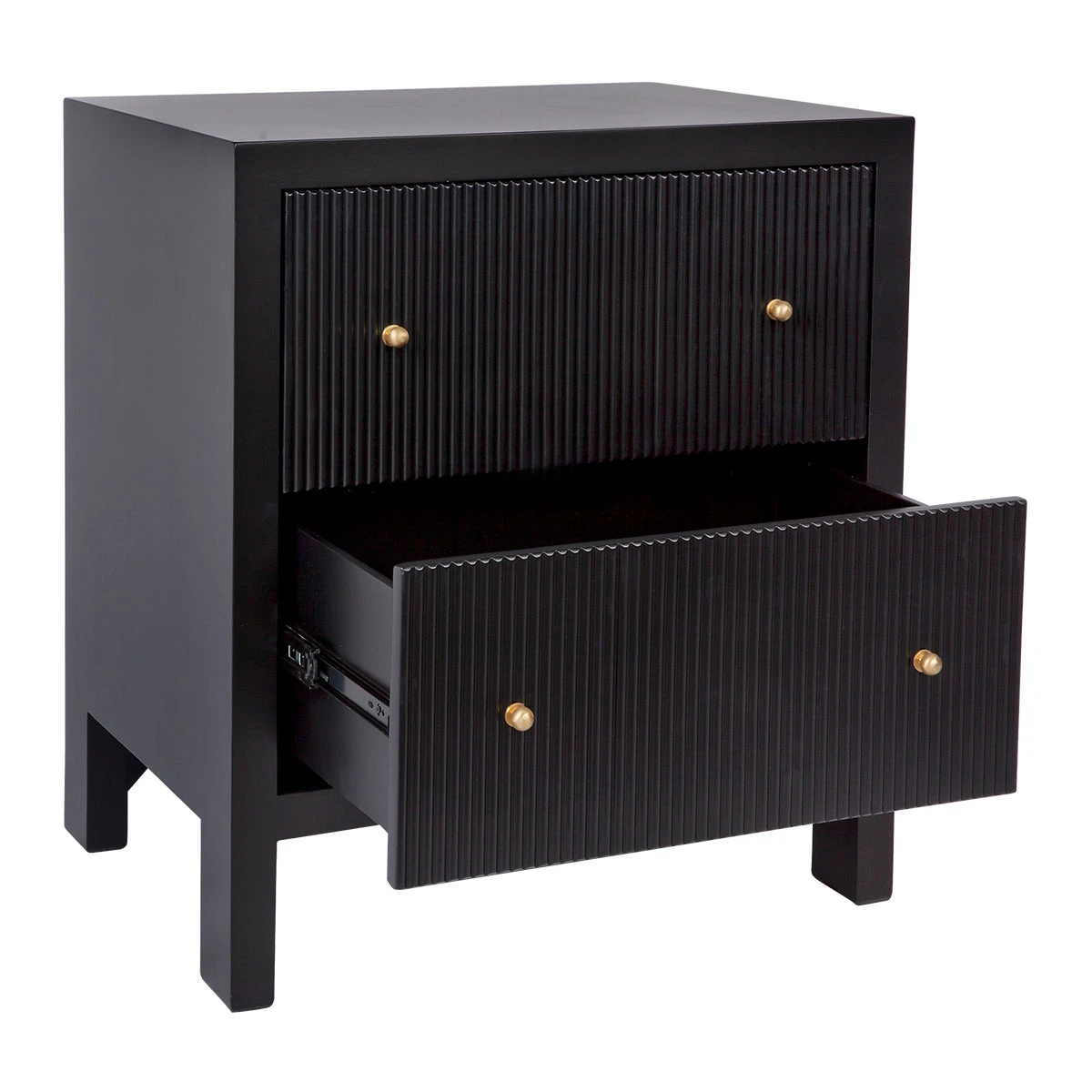Ariana Bedside Table - Large Black - Image 2