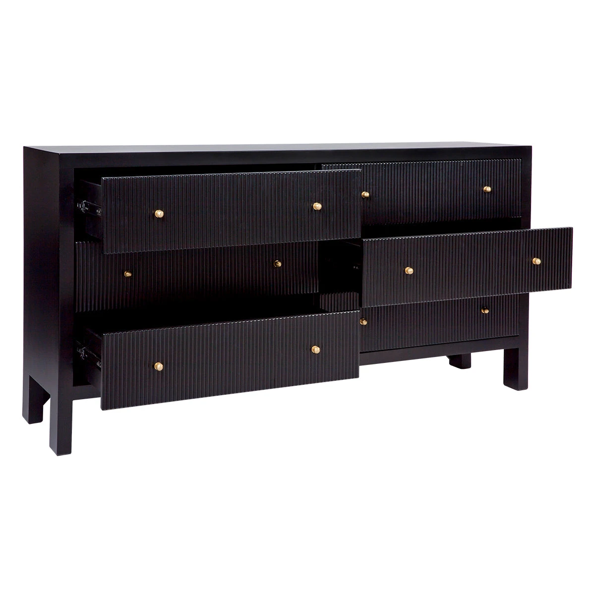 Ariana 6 Drawer Chest - Black 2 Ariana 6 Drawer Chest - Black - Image 2