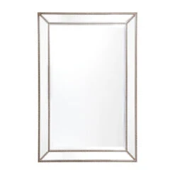 Zeta Wall Mirror - Medium Antique Silver