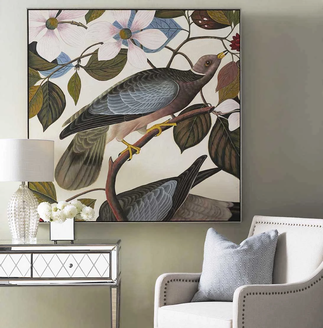 Band Tail Oil On Canvas Painting 2 Band Tail Oil On Canvas Painting - Image 2