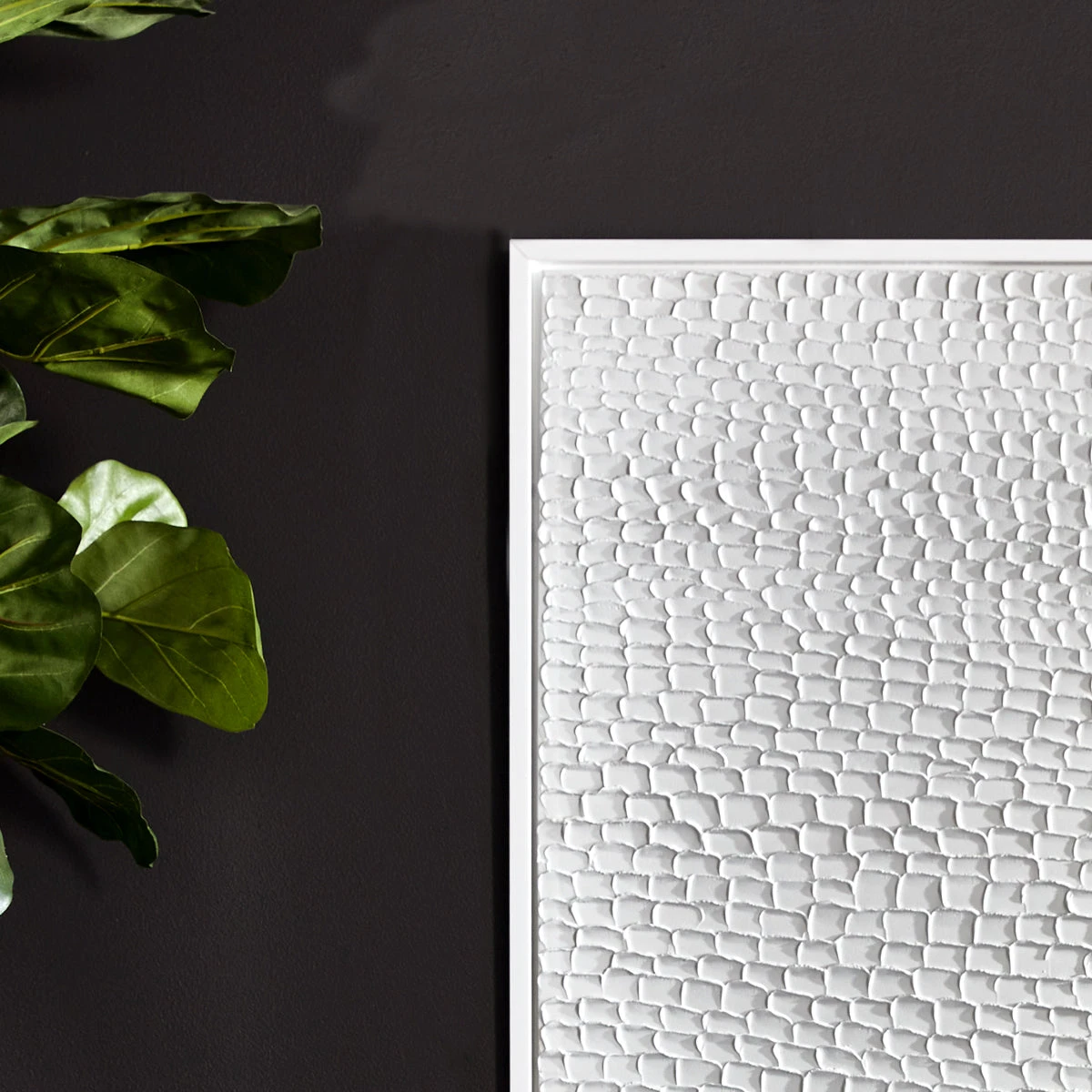 White Ripples Canvas Painting - Image 4