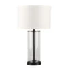 Left Bank Table Lamp - Black W White Shade
