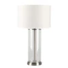 Left Bank Table Lamp - Nickel W White Shade
