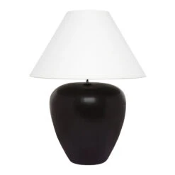Picasso Table Lamp - Black W White Shade