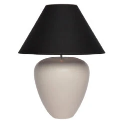 Picasso Table Lamp - Natural W Black Shade