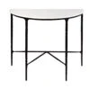 Heston Marble Demilune Table - Black