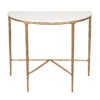 Heston Marble Demilune Table - Brass