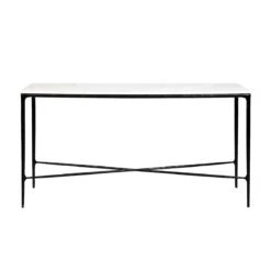 Heston Marble Console Table - Medium Black