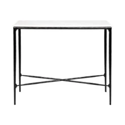 Heston Marble Console Table - Small Black