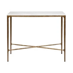 Heston Marble Console Table - Small Brass