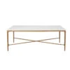 Heston Rectangle Marble Coffee Table - Brass