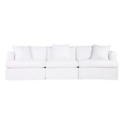 Birkshire Slip Cover Modular Sofa - White Linen Option 3