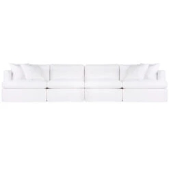 Birkshire Slip Cover Modular Sofa - White Linen Option 4