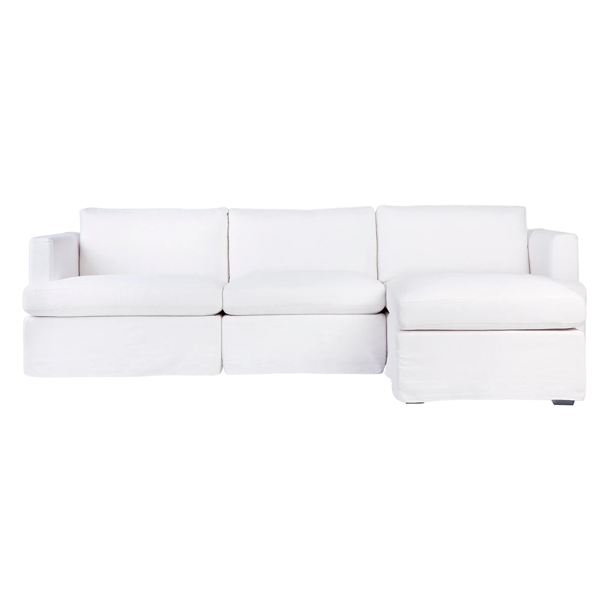 Birkshire Slip Cover Modular Sofa - White Linen Option 6 - Image 2