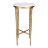Heston Petite Marble Side Table - Brass